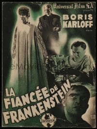 2w151 BRIDE OF FRANKENSTEIN French pb R1946 Boris Karloff, Elsa Lanchester, James Whale, different!