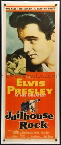 2w029 JAILHOUSE ROCK insert 1957 classic Bradshaw Crandell art of rock & roll king Elvis Presley!
