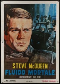 2w094 BLOB Italian 2p R1971 different Piovano art w/ young Steve McQueen prominently shown, rare!