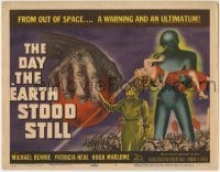 2w260 DAY THE EARTH STOOD STILL TC 1951 classic art of Gort holding Patricia Neal, Michael Rennie!