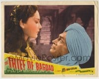 2w298 THIEF OF BAGDAD LC #7 R1947 great super close up of Conrad Veidt obsessed with June Duprez!
