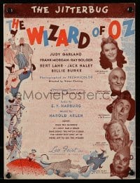 2w172 WIZARD OF OZ complete set of 7 sheet music 1939 Jitterbug & others list Jitterbug, ultra rare!