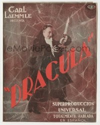 2w139 DRACULA Spanish herald 1931 Carlos Villarias, filmed at night on the same sets as Lugosi's!
