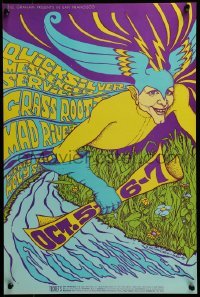 2w077 QUICKSILVER MESSENGER SERVICE/GRASS ROOTS/MAD RIVER 14x21 music poster 1967 MacLean art!