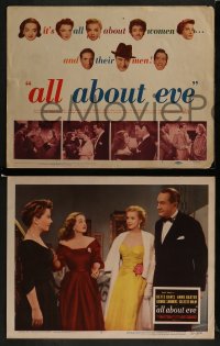 2w241 ALL ABOUT EVE 8 LCs 1950 Bette Davis, Anne Baxter, sexy Marilyn Monroe, rare complete set!