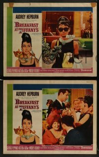 2w244 BREAKFAST AT TIFFANY'S 8 LCs 1961 classic Audrey Hepburn & George Peppard, rare complete set!