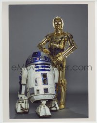 2x186 R2-D2/C-3PO color 10x13 RE-STRIKE photo 2010s posed portrait of the famous Star Wars droids!