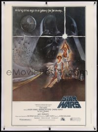2x006 STAR WARS linen style A 30x40 1977 George Lucas classic sci-fi epic, iconic art by Tom Jung!