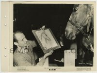 2x627 BAMBI candid 8x11 key book still 1942 artist shows horse the portrait sketch he drew of him!