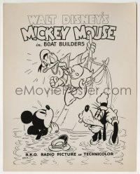 2x632 BOAT BUILDERS 8x10 still 1938 Disney cartoon, 1-sheet art of Mickey Mouse Donald Duck & Goofy!