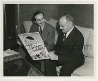 2x674 PINOCCHIO candid 8x10 still 1940 Los Angeles Mayor & Walt Disney w/pressbook by Gaston Longet!
