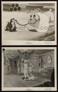 2x790 PURLOINED PUP 2 8x10 stills 1946 Walt Disney, cool images of Pluto with massive bulldog & pup!
