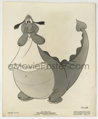 2x676 RELUCTANT DRAGON 8x10 key book still 1941 art of timid Disney cartoon dragon wearing bib!