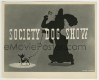 2x687 SOCIETY DOG SHOW 8x10 key book still 1939 great silhouette of rich woman & dog in spotlight!