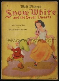 2x599 SNOW WHITE & THE SEVEN DWARFS softcover book 1938 Walt Disney illustrated story book!