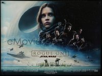 2x047 ROGUE ONE advance DS British quad 2016 Star Wars Story, Jones, great use of horizontal format!