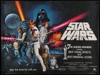 2x049 STAR WARS British quad 1978 George Lucas classic sci-fi epic, 1978 Academy Awards release!