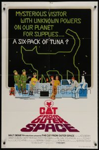 2x276 CAT FROM OUTER SPACE 1sh 1978 Walt Disney sci-fi, wacky art of alien feline & cast!