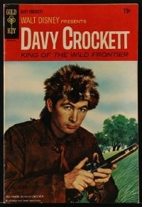 2x600 DAVY CROCKETT, KING OF THE WILD FRONTIER comic book 1969 Disney, Fess Parker on the cover!