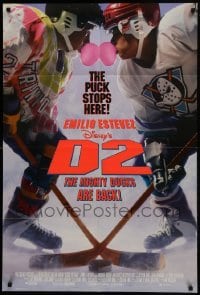 2x280 D2: THE MIGHTY DUCKS DS 1sh 1994 Disney, Emilio Estevez coaches teens at ice hockey!