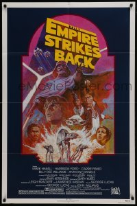 2x021 EMPIRE STRIKES BACK NSS style 1sh R1982 George Lucas sci-fi classic, cool artwork by Tom Jung!