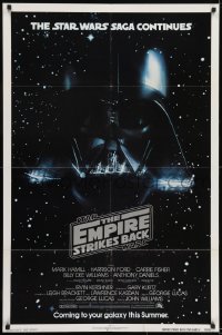 2x019 EMPIRE STRIKES BACK NSS style advance 1sh 1980 George Lucas classic, Darth Vader in space!