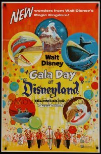 2x287 GALA DAY AT DISNEYLAND 1sh 1960 Walt Disney, art of new attractions at the park, super rare!
