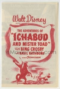 2x616 ADVENTURES OF ICHABOD & MISTER TOAD herald 1949 BING & WALT wake Sleepy Hollow with a BANG!