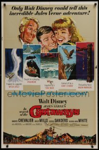 2x292 IN SEARCH OF THE CASTAWAYS 1sh 1962 Jules Verne, Hayley Mills in an avalanche of adventure!