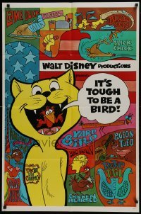 2x294 IT'S TOUGH TO BE A BIRD 1sh 1970 rare Disney cartoon, great wacky bird images!