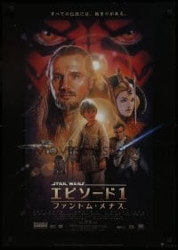 2x109 PHANTOM MENACE style B Japanese 1999 George Lucas, Star Wars Episode I, art by Drew Struzan!