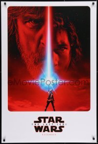 2x082 LAST JEDI teaser DS 1sh 2017 Star Wars, incredible sci-fi image of Hamill, Driver & Ridley!