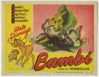 2x384 BAMBI LC #4 R1948 Walt Disney cartoon deer classic, great image with Thumper!