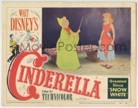 2x388 CINDERELLA LC #4 1950 Disney's classic musical cartoon, she's with her Fairy Godmother!