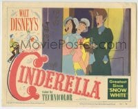 2x392 CINDERELLA LC #6 1950 c/u of stepmother & stepsisters at door, Disney classic cartoon!