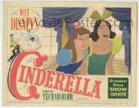 2x393 CINDERELLA LC #8 1950 c/u of the evil step-sisters at the ball, Walt Disney classic cartoon!