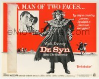 2x418 DR. SYN ALIAS THE SCARECROW TC R1975 Walt Disney, creepy art of Patrick McGoohan as scarecrow!