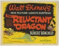 2x430 RELUCTANT DRAGON TC 1941 Disney's new feature-length surprise, cartoon/live action, rare!