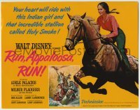 2x431 RUN, APPALOOSA, RUN TC 1966 Disney, art of Native American girl & her incredible stallion!