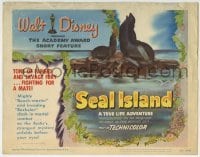 2x433 SEAL ISLAND TC 1949 Walt Disney True Life documentary, art of Bering Sea sea lions!