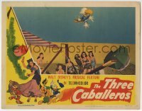 2x406 THREE CABALLEROS LC 1944 great image of sexy girls launching Donald Duck off see-saw, Disney!