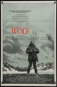 2x317 NEVER CRY WOLF 1sh 1983 Walt Disney, great image of Charles Martin Smith alone in wild!