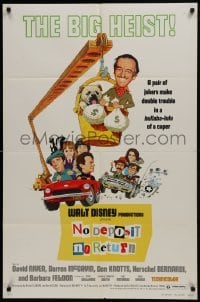 2x319 NO DEPOSIT NO RETURN 1sh 1976 Walt Disney, wacky art of David Niven w/money bags!