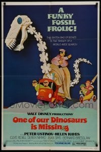 2x326 ONE OF OUR DINOSAURS IS MISSING 1sh 1975 Walt Disney, a funky fossil frolic, wacky art!