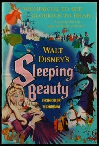2x242 SLEEPING BEAUTY pressbook 1959 Walt Disney cartoon classic, full-color poster images!