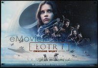 2x090 ROGUE ONE horizontal 2-sided teaser Polish 27x39 2016 Star Wars, cast montage +Stormtroopers!
