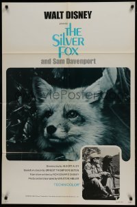 2x344 SILVER FOX & SAM DAVENPORT 1sh R1973 Roy Edward Disney, cute image of fox!
