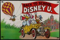 2x610 BACK TO SCHOOL DISNEY U 22x33 special poster 1978 Disney, great art of Mickey in balloon!