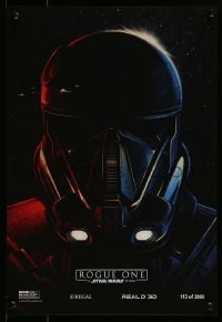 2x140 ROGUE ONE #113/2000 mini poster 2016 A Star Wars Story, incredible art of Stormtrooper!