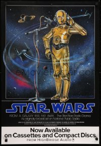 2x143 STAR WARS RADIO DRAMA 22x32 music poster 1993 cool art of C-3PO by Celia Strain!